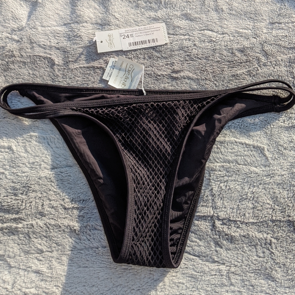 Mesh bikini swimsuit bottom